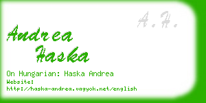 andrea haska business card